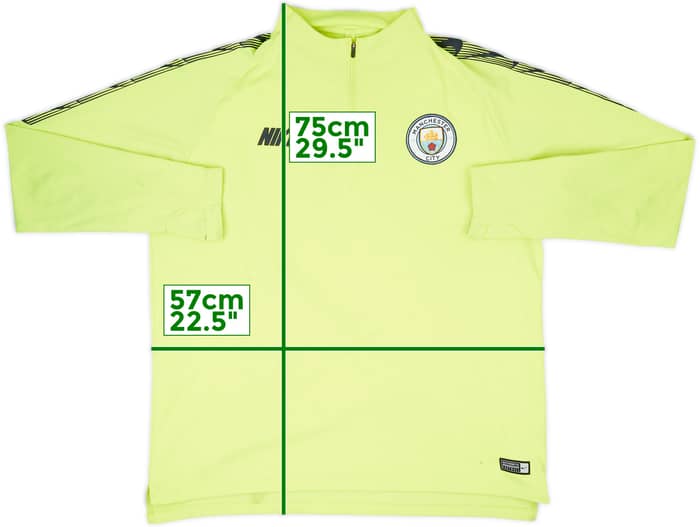 2019-20 Manchester City Nike 1/4 Zip Drill Top - 6/10 - (XL)