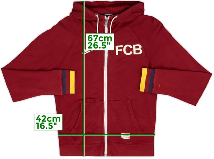 2013-14 Barcelona Nike Hooded Top - 8/10 - (S)