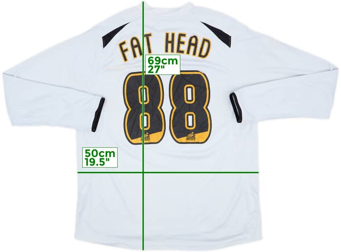 2008-09 MK Dons Home L/S Shirt Fat Head #88 - 5/10 - (L)