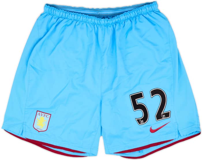 2008-09 Aston Villa Player Issue Alternate Home Shorts #52 - 10/10 - (L)