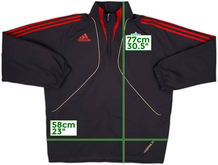 2009-10 Liverpool adidas 1/4 Zip Drill Top - 8/10 - (M/L)
