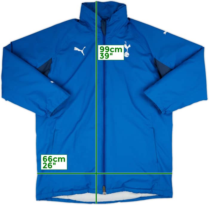 2008-09 Tottenham Puma Hooded Padded Bench Coat - 8/10 - (L)