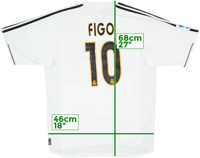 2003-04 Real Madrid Home Shirt Figo #10 - 3/10 - (M)