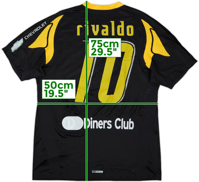 2007-08 AEK Athens Away Shirt Rivaldo #10 - 9/10 - (L)