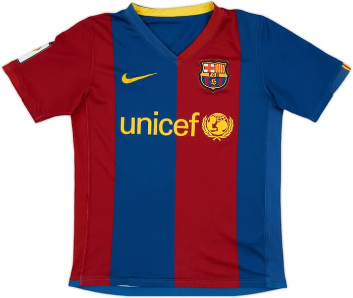 2008-09 Barcelona Home Shirt - 7/10 - (S.Boys)
