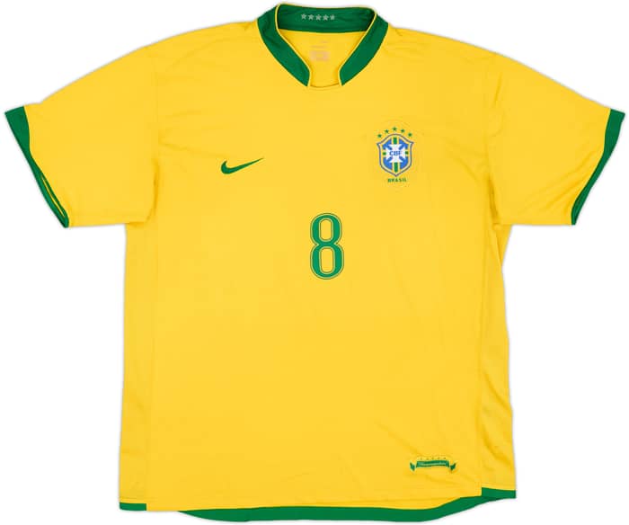 2006-08 Brazil Home Shirt Socrates #8 - 8/10 - (XL)
