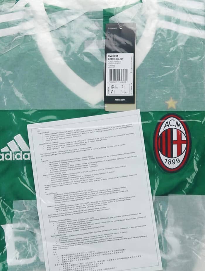 2017-18 AC Milan GK Home Shirt