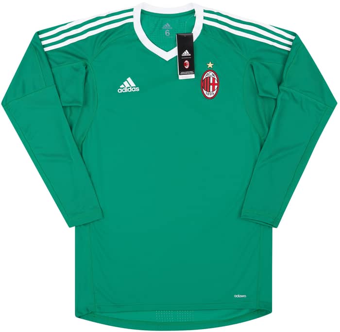 2017-18 AC Milan Player Issue Adizero GK Home Shirt