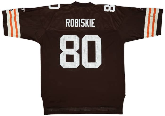 2009 Cleveland Browns Robiskie #80 Reebok On Field Home Jersey - 6/10 - (XL)