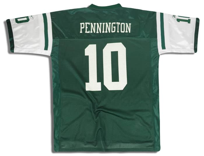 2002-04 New York Jets Pennington #10 Reebok On Field Jersey (Home) L
