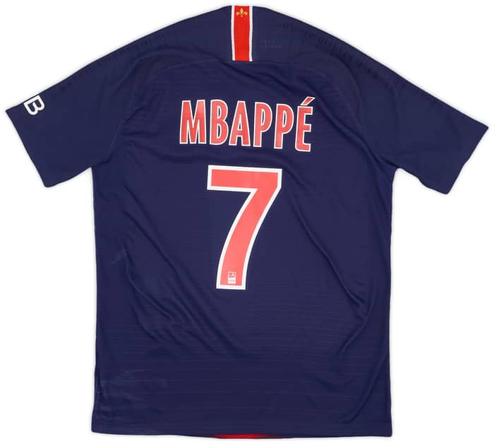 2018-19 Paris Saint-Germain Authentic Home Shirt Mbappe #7 - 7/10 - (M)