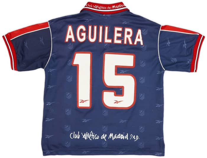 1998-99 Atletico Madrid Away Shirt Aguilera #15 - 8/10 - (XS)