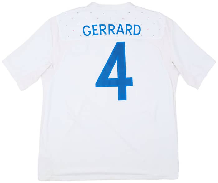 2010-11 England Home Shirt Gerrard #4 - 8/10 - (XL)