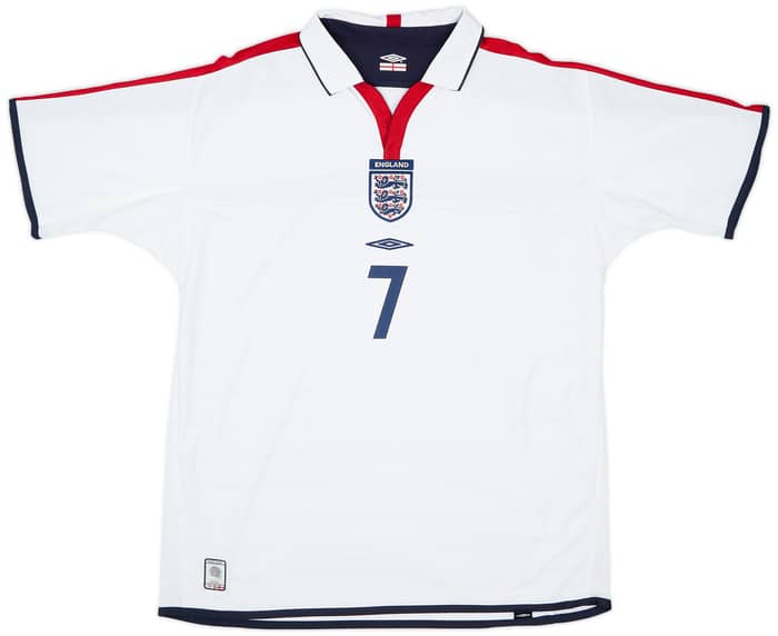 2003-05 England Home Shirt Beckham #7