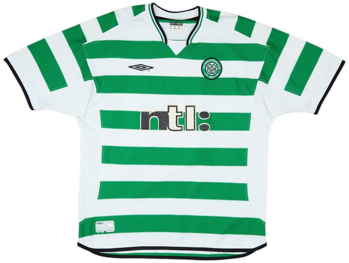 2001-03 Celtic Home Shirt Larsson #7 - 6/10 - (XL)
