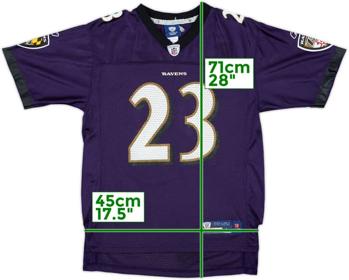 2008-10 Baltimore Ravens McGahee #23 Reebok On Field Home Jersey - 7/10 - (L.Boys)