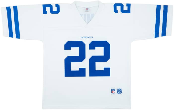 1996-97 Dallas Cowboys Smith #22 NFL Replica Away Jersey - 9/10 - (XL)