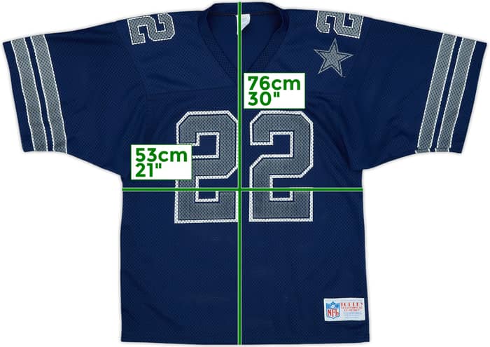 1990 Dallas Cowboys #22 Topley Sportswear Home Jersey - 8/10 - (M)