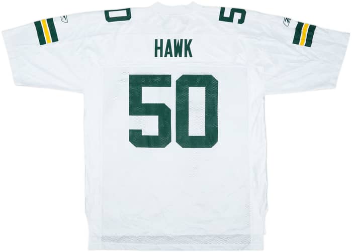 2008-11 Green Bay Packers Hawk #50 Reebok On Field Away Jersey - 4/10 - (XL)
