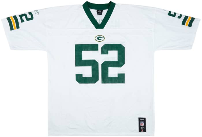 2009-11 Green Bay Packers Matthews #52 Reebok Replica Away Jersey - 8/10 - (XXL)