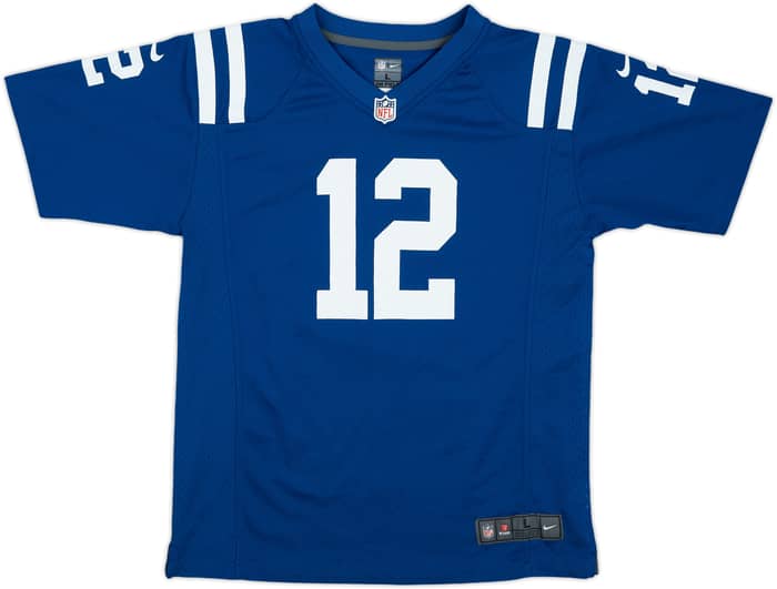 2012-16 Indianapolis Colts Luck #12 Nike Game Home Jersey - 9/10 - (L.Boys)