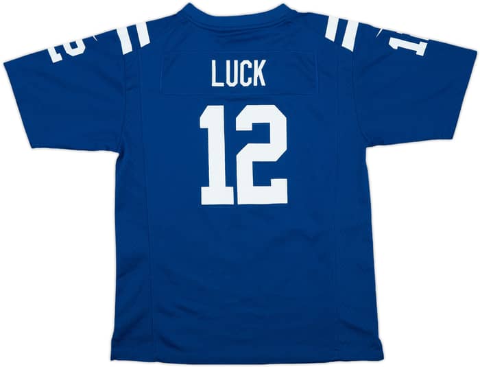 2012-16 Indianapolis Colts Luck #12 Nike Game Home Jersey - 9/10 - (L.Boys)