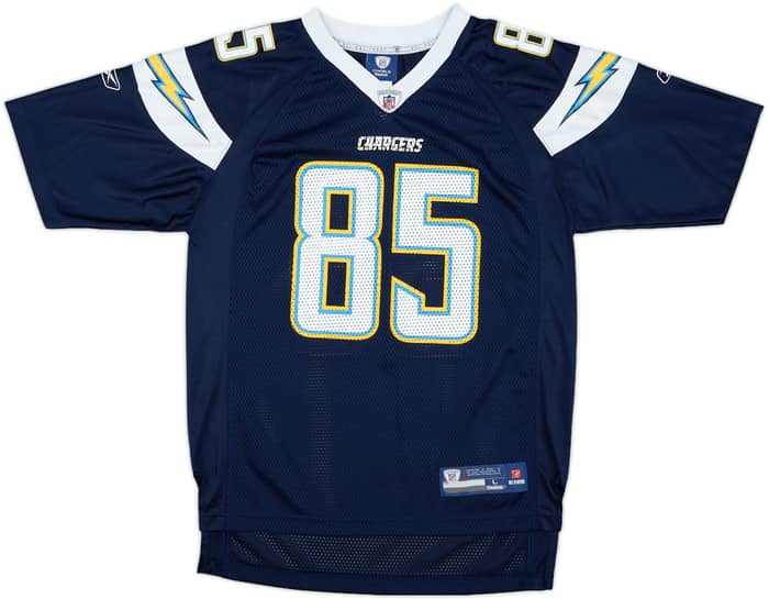 2008-11 San Diego Chargers Gates #85 Reebok On FIeld Home Jersey - 9/10 - (L.Boys)