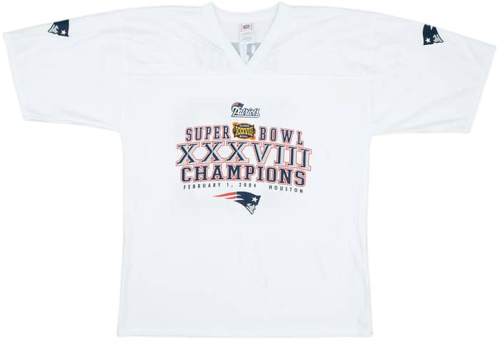 2004 New England Patriots Brady #12 Super Bowl XXXVIII Champions NFL Jersey - 8/10 - (L)