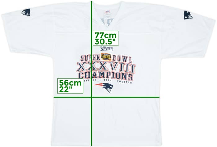 2004 New England Patriots Brady #12 Super Bowl XXXVIII Champions NFL Jersey - 8/10 - (L)