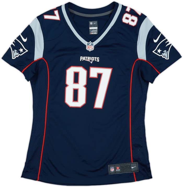 2012-18 New England Patriots Gronkowski #87 Nike Game Home Jersey Womens - 8/10 - (S)