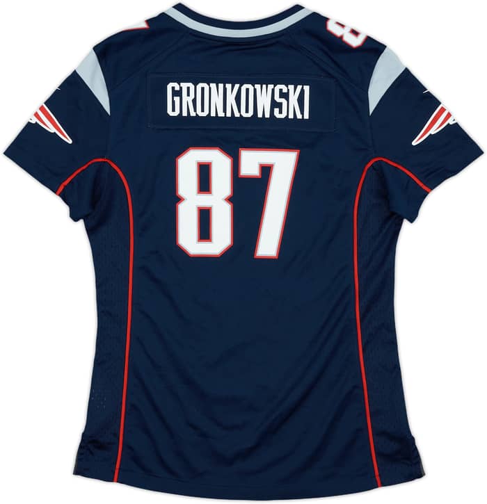 2012-18 New England Patriots Gronkowski #87 Nike Game Home Jersey Womens - 8/10 - (S)