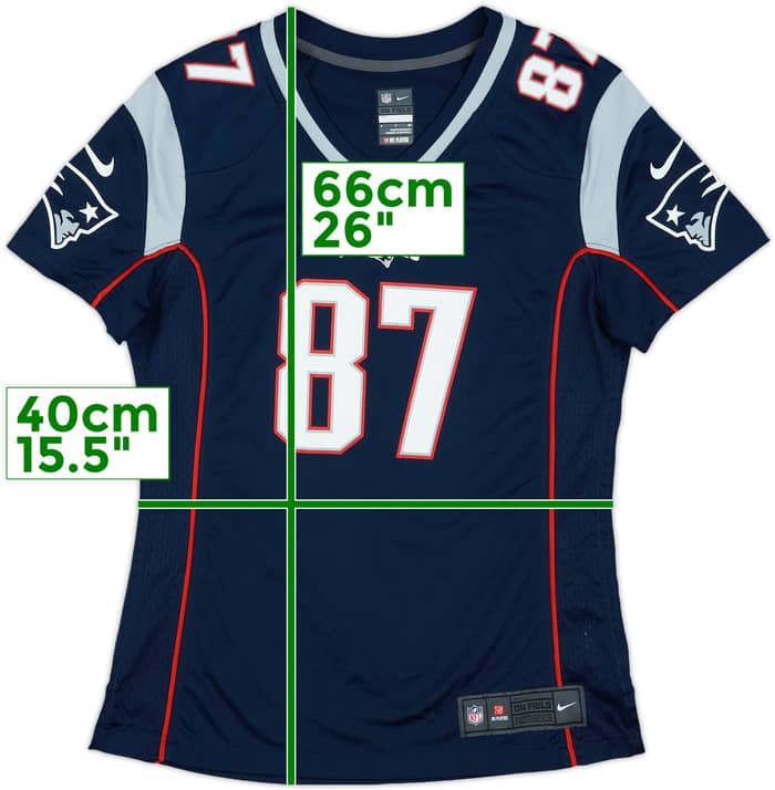 2012-18 New England Patriots Gronkowski #87 Nike Game Home Jersey Womens - 8/10 - (S)