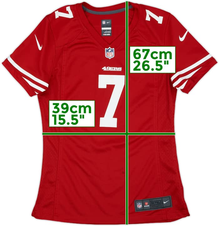 2012-16 San Francisco 49ers Kaepernick #7 Nike Game Home Jersey - 5/10 - (S)