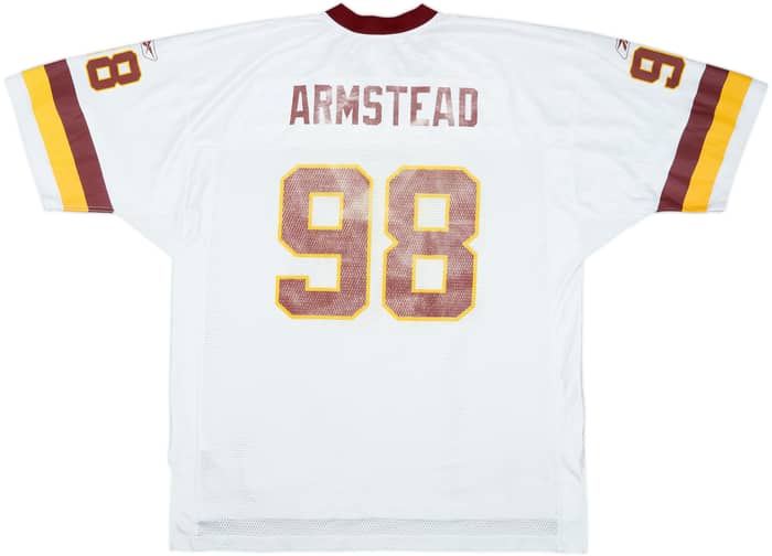 2002-03 Washington Redskins Armstead #98 Reebok On Field Away Jersey - 5/10 - (XL)