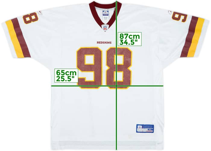 2002-03 Washington Redskins Armstead #98 Reebok On Field Away Jersey - 5/10 - (XL)