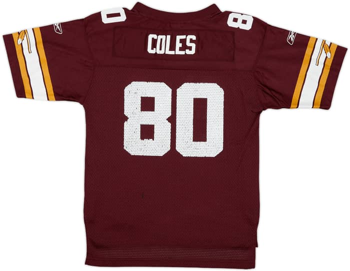 2004 Washington Redskins Coles #80 Reebok On Field Alternate Jersey - 6/10 - (L.Boys)