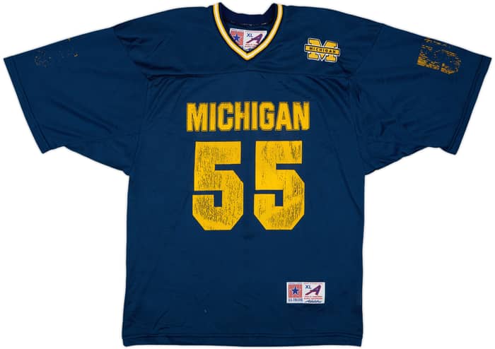 1990s Michigan Wolverines #55 U.S. College Home Jersey - 5/10 - (XL)