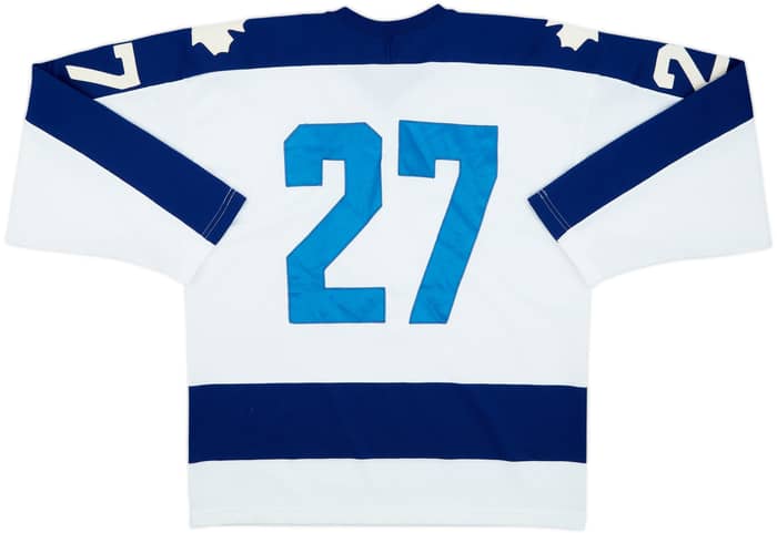 1972-73 Toronto Maple Leafs Sittler #27 Maska Sport Knit Home Jersey - 8/10 - (L)
