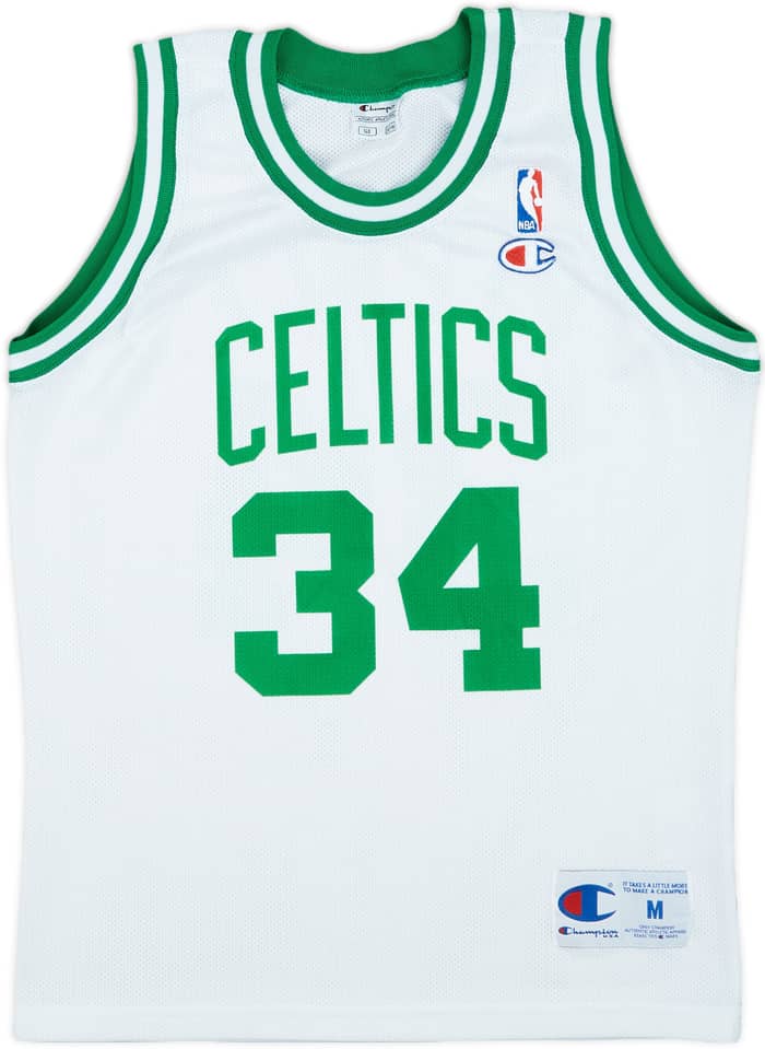 1998-06 Boston Celtics Pierce #34 Champion Home Jersey - 8/10 - (M.Boys)