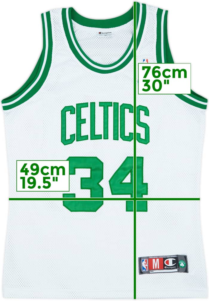 1998-06 Boston Celtics Pierce #34 Champion Authentic Home Jersey - 7/10 - (M)
