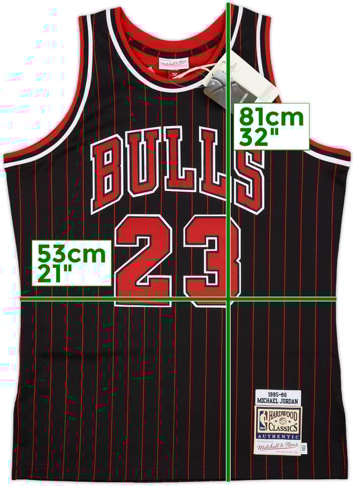 1995-96 Chicago Bulls Jordan #23 Mitchell & Ness Authentic Alternate Jersey (L)