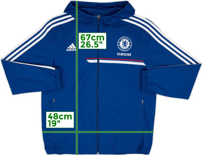 2013-14 Chelsea adidas Hooded Track Jacket - 9/10 - (L/XL)