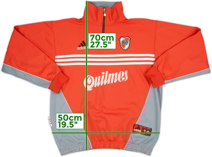 2000-02 River Plate adidas 1/4 Zip Sweat Top - 7/10 - (S)