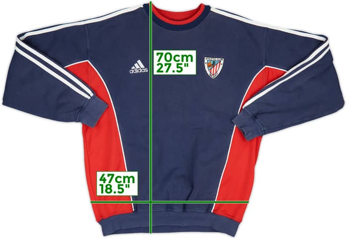 1999-00 Athletic Bilbao adidas Sweat Top - 7/10 - (M/L)