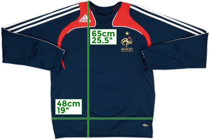 2007-08 France adidas Sweat Top - 9/10 - (S)