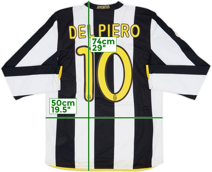 2008-09 Juventus Home L/S Shirt Del Piero #10 - 8/10 - (M)