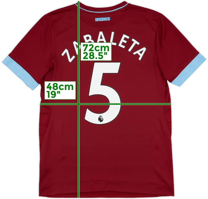 2018-19 West Ham Home Shirt Zabaleta #5 - 7/10 - (M)