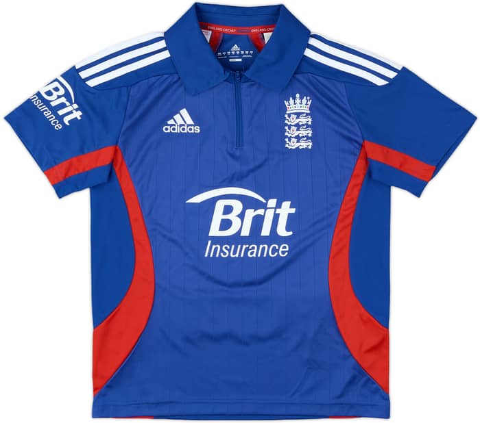 2011-12 England Cricket adidas Training Shirt Broad #8 - 10/10 - (M.Boys)
