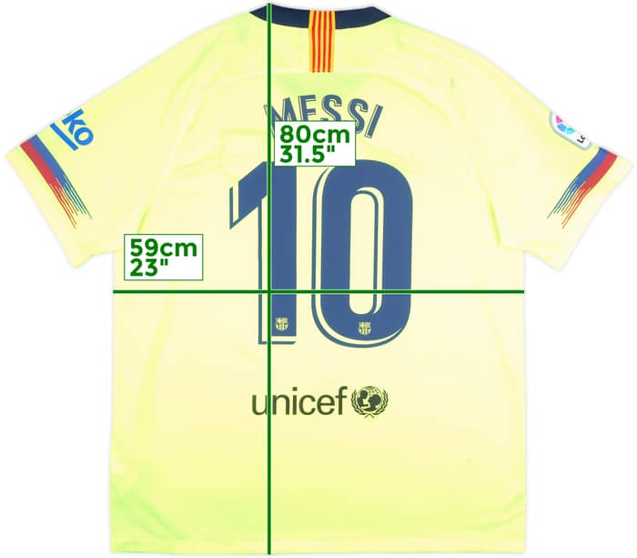 2018-19 Barcelona Away Shirt Messi #10 - 7/10 - (XL)