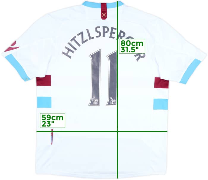2010-11 West Ham Away Shirt Hitzlsperger #11 - 7/10 - (XL)